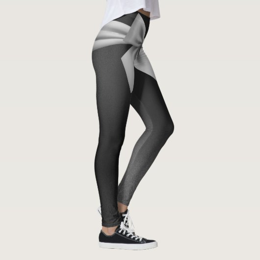 Leggings Moderne Black Grey Bow élégant (Droite)