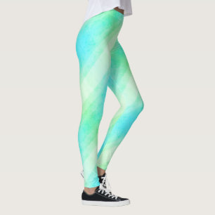 Leggings moderne blauwe gele strepen