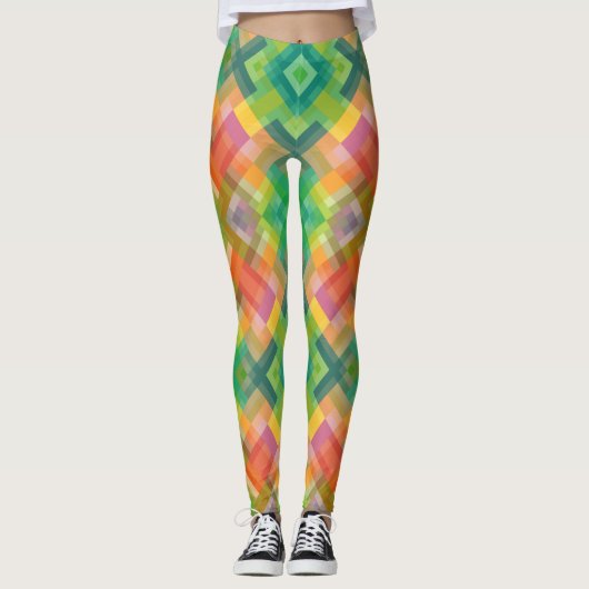 Leggings Moderne Carré élégant Triangles Polygon Motif (Devant)