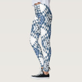 Leggings Moderne Chic Shobori Motif de teinture Bleu Tie (Gauche)