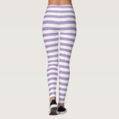 Leggings Moderne Cute Chic Clair Purple & Blanc Gratté (Dos)