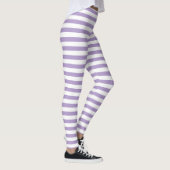 Leggings Moderne Cute Chic Clair Purple & Blanc Gratté (Droite)