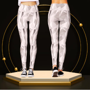 Leggings Moderne Cute Gris Sliver Motif géométrique Unique