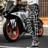 Leggings Moderne Cute Noir Blanc Pierre Motif Salle de gym