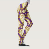Leggings Moderne Cute tendance élégant Noël doré violet (Droite)