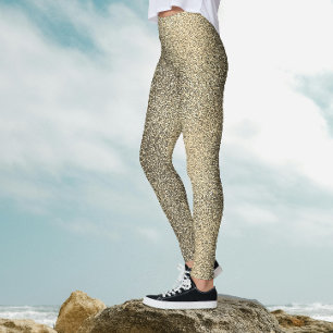 Leggings Moderne dégradé doré pailleté brillant clinquant
