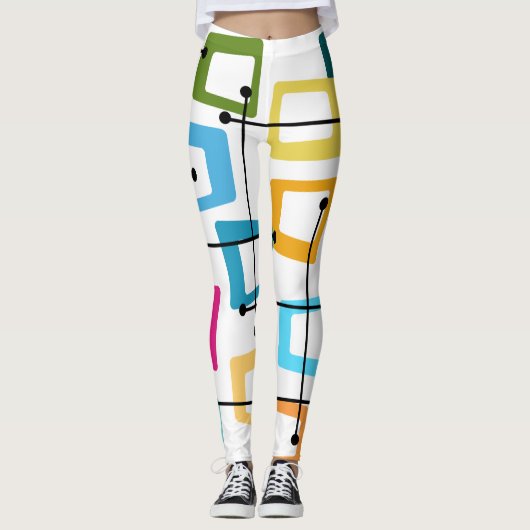 Leggings Moderne du milieu du siècle atomique (Devant)