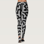 Leggings Moderne, élégant, gris et noir classique (Dos)
