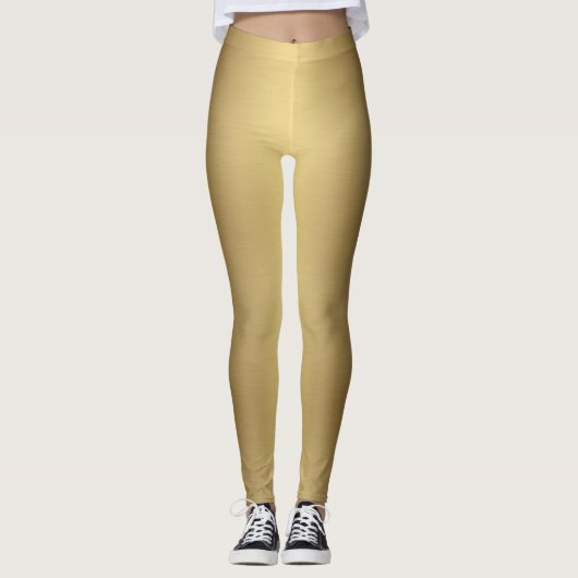 Leggings Moderne Elegant Métallic Ombre Solid Or  (Devant)