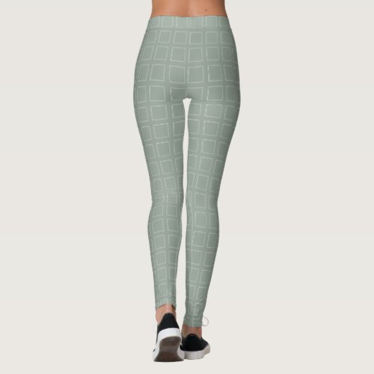 Leggings Moderne Elégant Modèle tendance Pastel Vert couleu (Dos)