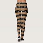 Leggings Moderne Élégant Noir et Beige (Dos)