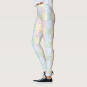 Leggings Moderne Elégant rose Rose bleu vert jaune blanc (Gauche)