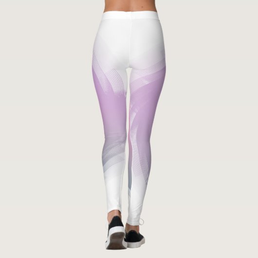 Leggings Moderne Elégant rose violet blanc Modèle tendance (Dos)