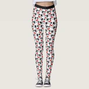 Leggings Moderne élégant rouge noir Rose hanches Motif Yoga