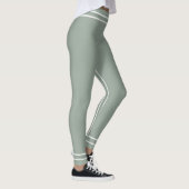 Leggings Moderne Elégant Vert Blanc Pastel Couleurs Modes (Droite)