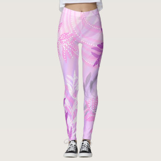Leggings Moderne et tendance Abstrait de la feuille tropica