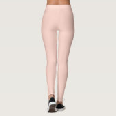 Leggings Moderne Feminine Solide Rose Soft Script Nom perso (Dos)