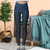 Leggings Moderne joli motif pailleté bleu brillant Noël