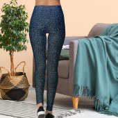 Leggings Moderne joli motif pailleté bleu brillant Noël