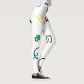 Leggings Moderne, ludique, cool, tendance, Memphis géométri (Droite)