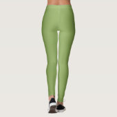 Leggings Moderne mignon Solide dégradé vert motif d'onde (Dos)