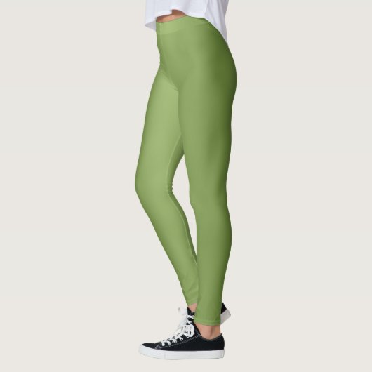 Leggings Moderne mignon Solide dégradé vert motif d'onde (Gauche)