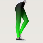 Leggings Moderne minimaliste Lime noire Gradient vert (Droite)
