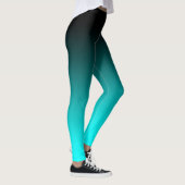 Leggings Moderne minimaliste noir Aqua Gradient (Droite)