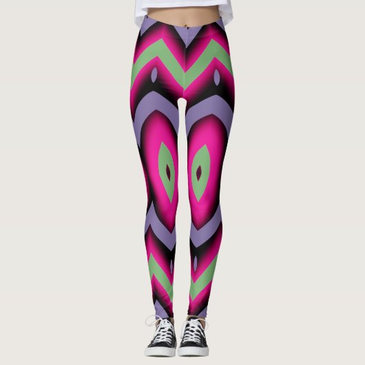Leggings Moderne multicolore tendance "Ratti_Creative_Arts" (Devant)