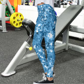 Leggings Moderne Pailleté Azur Clair Pastel Foncé Brillante