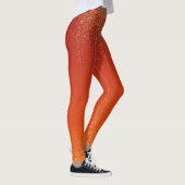 Leggings Moderne pailleté orange jaune de style (Droite)