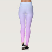 Leggings Moderne Pastel Blue & Pink Ombre Monogramme (Dos)