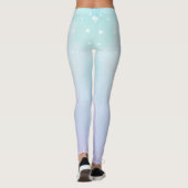 Leggings Moderne Pastel Periwinkle Lumière Turquoise Ombre  (Dos)