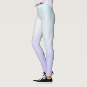 Leggings Moderne Pastel Periwinkle Lumière Turquoise Ombre  (Gauche)