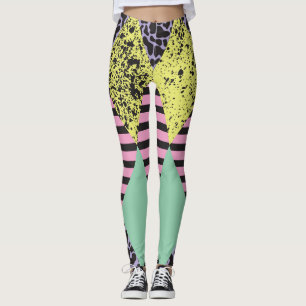 Leggings Moderne Rhombus : Style Abstrait Sans Couche.