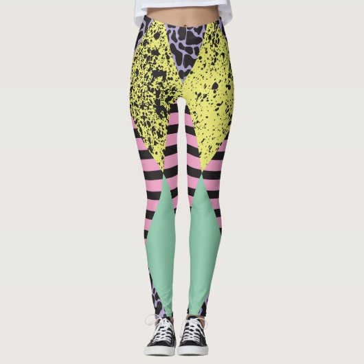 Leggings Moderne Rhombus : Style Abstrait Sans Couche. (Devant)