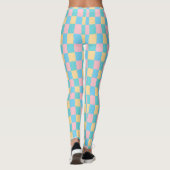 Leggings Moderne rose jaune bleu vert Modèle élégant (Dos)
