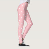Leggings Moderne rougissent les points blancs roses de (Droite)