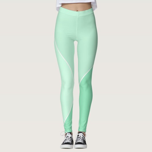 Leggings Moderne tendance et élégant Modèle vert Mint (Devant)