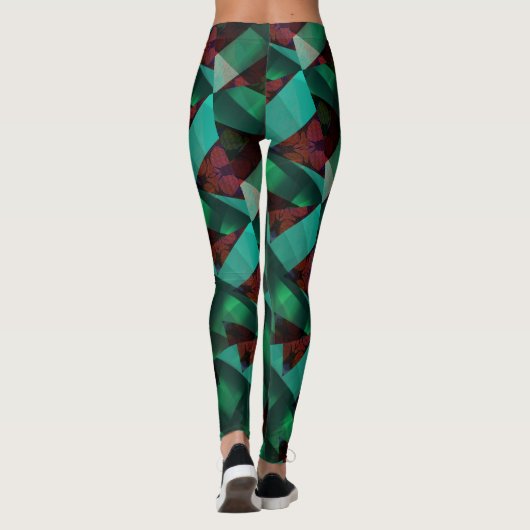 Leggings Moderne -Vert -Brown-Très Nice (Dos)