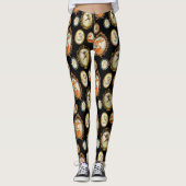Leggings Moderne Vintage Art Nouveau Filles Cadres Fleurs (Devant)