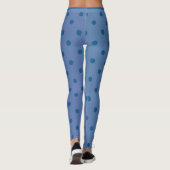 Leggings modernes Blue Polka Dot (Dos)