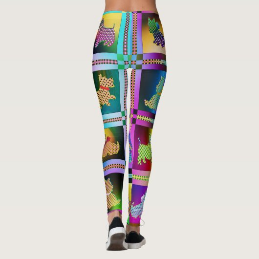 Leggings modernes d'amour de chiot (Dos)