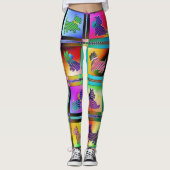 Leggings modernes d'amour de chiot (Devant)