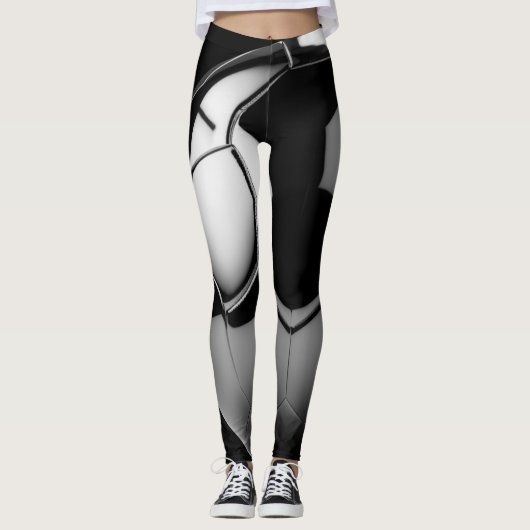 Leggings modernes noirs et blancs (Devant)