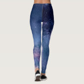 Leggings modernes | Univers bleu, cosmos, étoiles (Dos)