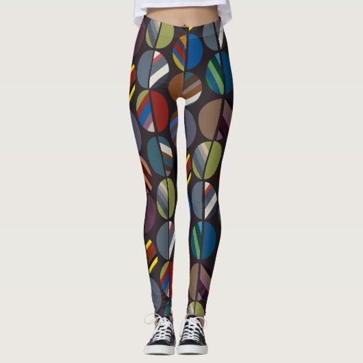 Leggings Moitié ovale rayée de la Masculine (Devant)