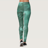 Leggings Molten Jade | Marbre de luxe Emerald Green (Dos)