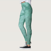 Leggings Molten Jade | Marbre de luxe Emerald Green (Gauche)