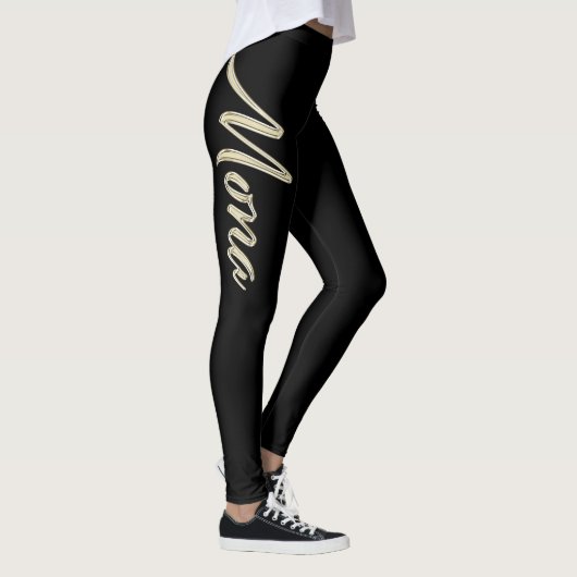 Leggings Mona or blanc écriture manuscrite (Droite)